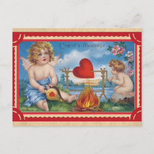Valentijnsdag Cupid Message Briefkaart