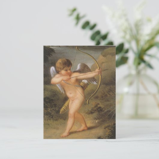  Valentijnsdag, Cupid met Bow en Pijl Feestdagenkaart (Staand voorkant)