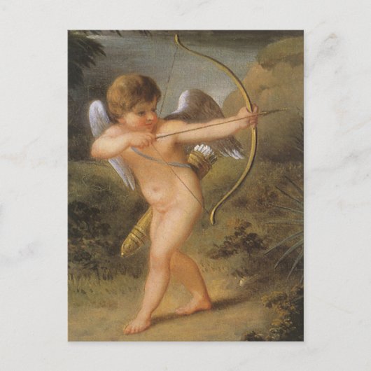 Valentijnsdag, Cupid met Bow en Pijl Feestdagenkaart (Voorkant)