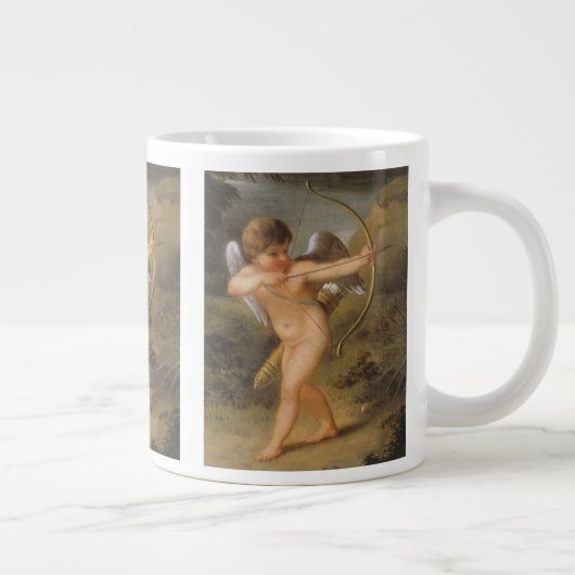 Valentijnsdag, Cupid met Bow en Pijl Grote Koffiekop (Rechts)