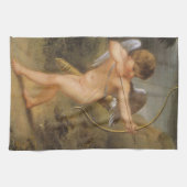  Valentijnsdag, Cupid met Bow en Pijl Theedoek (Horizontaal)