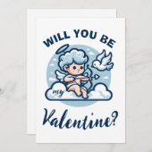 Valentijnsdag cupido duif feestdagenkaart (Voorkant / Achterkant)