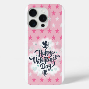 Valentijnsdag cupido en sterren iPhone 15 pro case