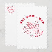 Valentijnsdag Cupido hart liefde aangepaste naam Feestdagenkaart (Voorkant / Achterkant)