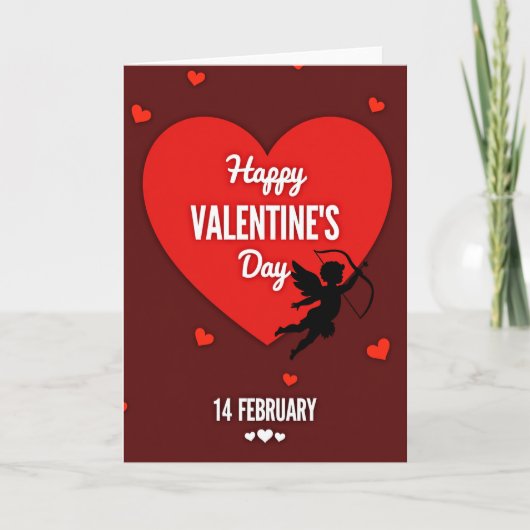 Valentijnsdag Cupido Liefdeskaart Kaart (Voorkant)