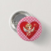 Valentijnsdag Cupido Ronde Button 3,2 Cm (Voorkant /achterkant)