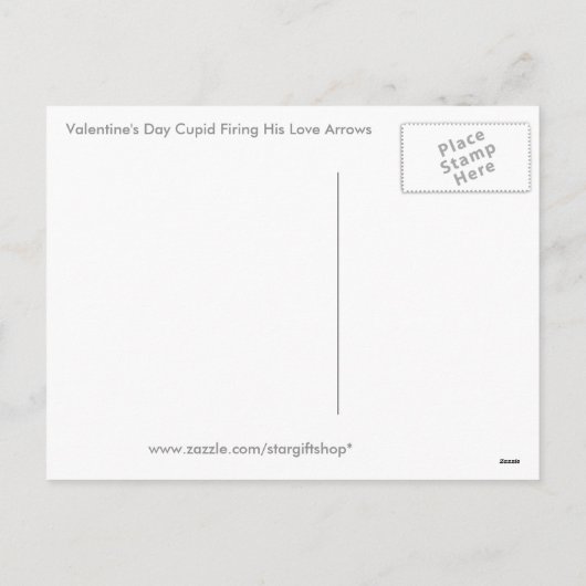 Valentijnsdag Cupido schiet zijn liefdespijlen af Feestdagenkaart (Achterkant)