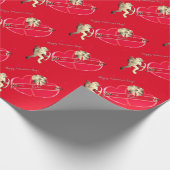 Valentijnsdag Cupido's Harten inpakpapier (Hoek)