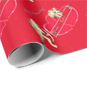 Valentijnsdag Cupido's Harten inpakpapier (Rol Hoek)