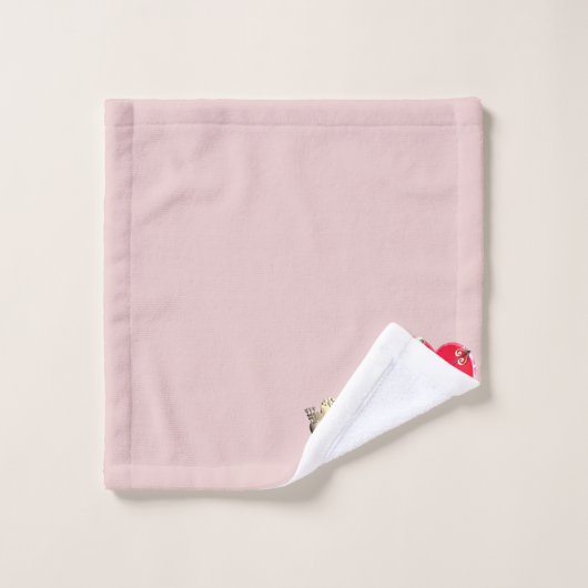 Valentijnsdag Cupido's Hearts Badhanddoek Set Bad Handdoek (Wasdoekje)