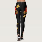 Valentijnsdag Cupid's Arrow Jouw naam BLACK Leggings (Achterkant)