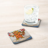 Valentijnsdag Cupid's Love Cat Bier Onderzetter (Rechterzijde)