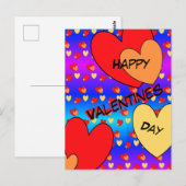 Valentijnsdag Cust. BG-kleurenBriefkaart Briefkaart (Voorkant / Achterkant)