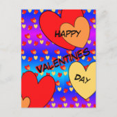 Valentijnsdag Cust. BG-kleurenBriefkaart Briefkaart (Voorkant)