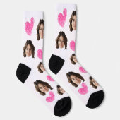 Valentijnsdag Custom foto gezicht Sokken (Rechts)