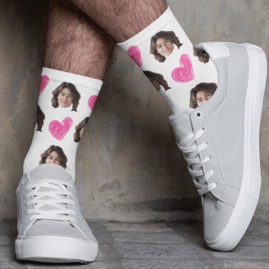 Valentijnsdag Custom foto gezicht Sokken