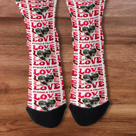 Valentijnsdag Custom Foto Matching Couple Love Sokken
