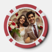 Valentijnsdag Custom Foto Spaans Poker Chips (Achterkant)