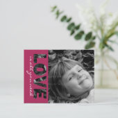 Valentijnsdag Custom Photo Briefkaart | Liefde is. (Staand voorkant)