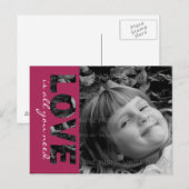 Valentijnsdag Custom Photo Briefkaart | Liefde is. (Voorkant / Achterkant)