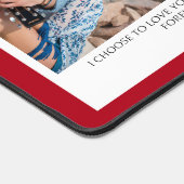 Valentijnsdag Custom Twee Foto Collage Desk Mat (Hoek)