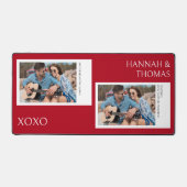 Valentijnsdag Custom Twee Foto Collage Desk Mat (Voorkant)
