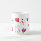 Valentijnsdag Cute Bichon Frisé Pet Hondenliefhebb Koffiemok (Center)