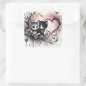 Valentijnsdag Cute Cats Sticker – Zoet Liefdesontw (Tas)