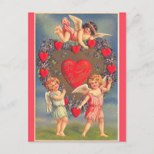  Valentijnsdag Cute Cherubs Briefkaart