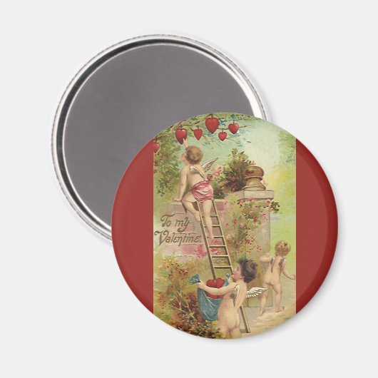  Valentijnsdag, Cute Cherubs klim Ladder Magneet (Voorkant / Achterkant)