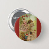  Valentijnsdag, Cute Cherubs klim Ladder Ronde Button 5,7 Cm (Voorkant /achterkant)