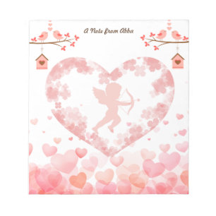 Valentijnsdag Cute Cupids en Red Hearts Notitieblok