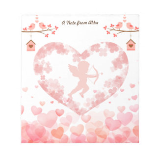 Valentijnsdag Cute Cupids en Red Hearts Notitieblok