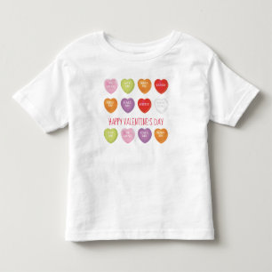 Valentijnsdag Cute  Custom Heart Snoep Kinder Shirts