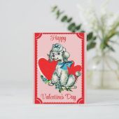 Valentijnsdag Cute  Dog Podle Briefkaart (Staand voorkant)