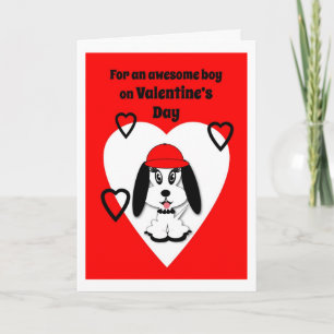 Valentijnsdag Cute Dog Wenskaart voor kinderen Feestdagen Kaart