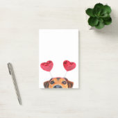 Valentijnsdag Cute Funny Dog Heart Headband Post-it® Notes (Kantoor)