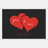 Valentijnsdag CUTE GEPERSONALISEERD GEKOPPELDE HAR Inpakpapier Vel (Voorkant 3)