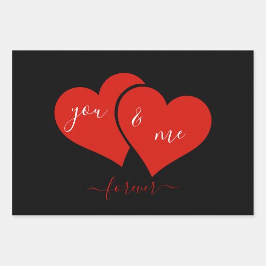 Valentijnsdag CUTE GEPERSONALISEERD GEKOPPELDE HAR Inpakpapier Vel (Voorkant 3)