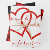 Valentijnsdag CUTE GEPERSONALISEERD GEKOPPELDE HAR Inpakpapier Vel (In situ)