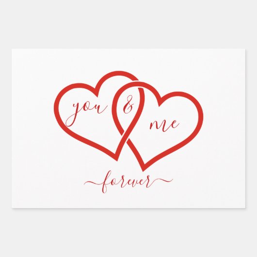 Valentijnsdag CUTE GEPERSONALISEERD GEKOPPELDE HAR Inpakpapier Vel (Voorkant)