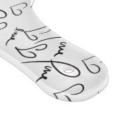 Valentijnsdag Cute Hand Drawn Hearts Black White Snijplank (Hoek)