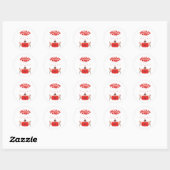 Valentijnsdag Cute Hearts Chocolade Teddyberen Ronde Sticker (Vel)