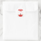 Valentijnsdag Cute Hearts Chocolade Teddyberen Ronde Sticker (Tas)