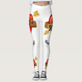 Valentijnsdag Cute Leggings Aangepaste naam Vrouwe (Voorkant)