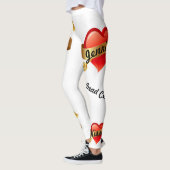 Valentijnsdag Cute Leggings Aangepaste naam Vrouwe (Links)