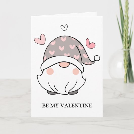 Valentijnsdag Cute Love Holiday Gnome Feestdagen Kaart (Voorkant)