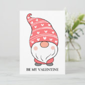 Valentijnsdag Cute Love Holiday Gnome Feestdagenkaart (Staand voorkant)