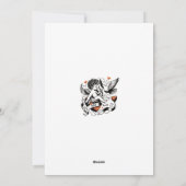 Valentijnsdag cute oranje hart cupido  feestdagenkaart (Achterkant)