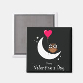 Valentijnsdag Cute Owl Magneet (Voorkant / Achterkant)
